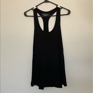 Black Beyond Yoga racer back tank top with side accents
